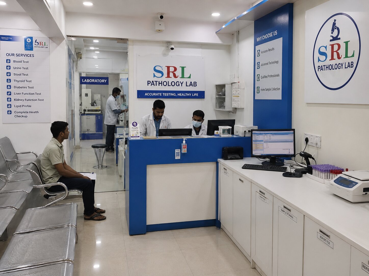 SRL Pathology Reception & Doctors Arjunganj Lucknow